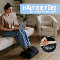 Björn&Schiller ergonomische Fußstütze für den Schreibtisch Fußablage, mit integrierter Fußtasche und orthopädischem Fußkissen