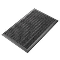 Fußmatte außen 50x80 cm mit schwarzem Aluminium Rand, Türmatte Outdoor wetterfest Schuhabstreifer mit Polypropylen-Fasern