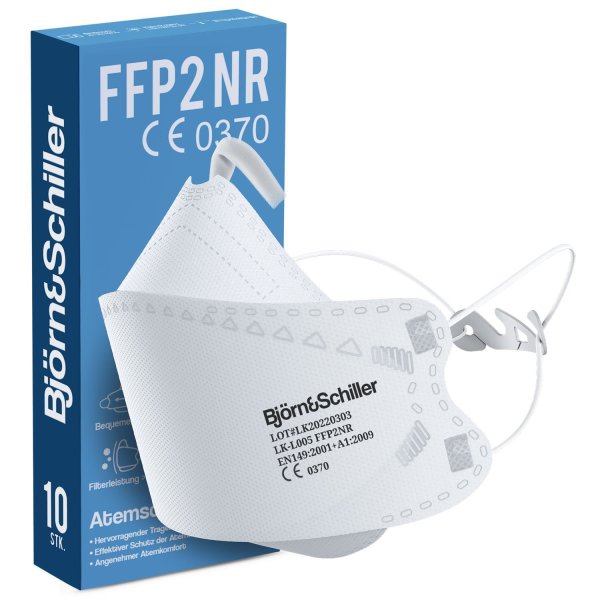 FFP2 Masken mit Kopfband-Verlängerung und Nasenpolster, Atemschutzmaske 4-lagig, Mundschutz & Nasenschutz medizinisch, Einweg Gesichtsmasken, Staubschutzmaske