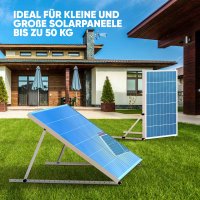 Björn&Schiller 1 Paar Solarpanel Halterung 114 cm, robustes Aluminium Winkelprofil, Solarhalterung: Montage für Balkon, Wand, Flachdach & Wohnmobil