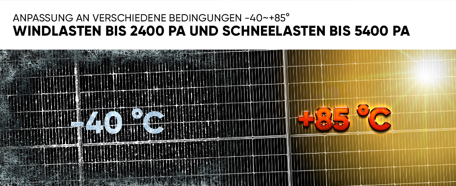 2 x 410W Solaranlage Monokristallines Solarmodule, PV Module Wirkungsgrad von 21%, Aluminiumrahmen photovoltaik panel 182mm Solarzellen, Solarpanel ideal für Wohnmobil, Balkonanlage, Garten-4